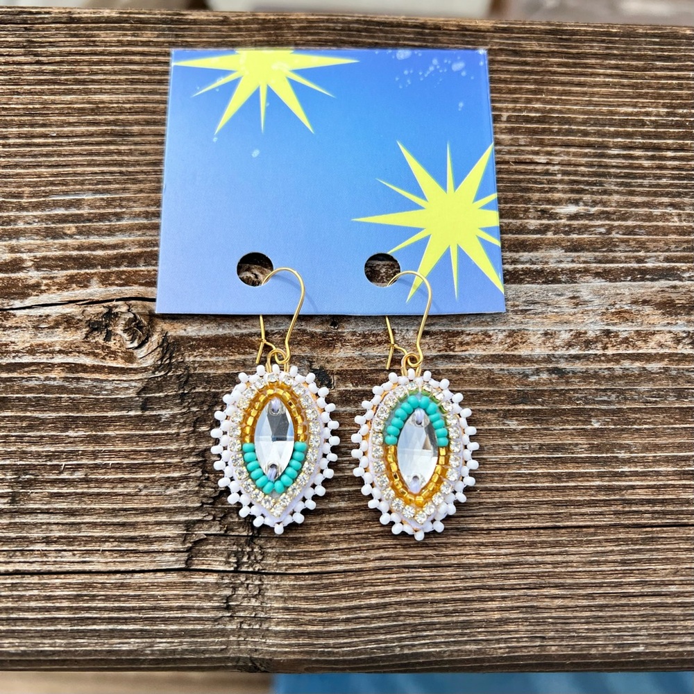 Elegant Handmade Beaded Crystal Earrings